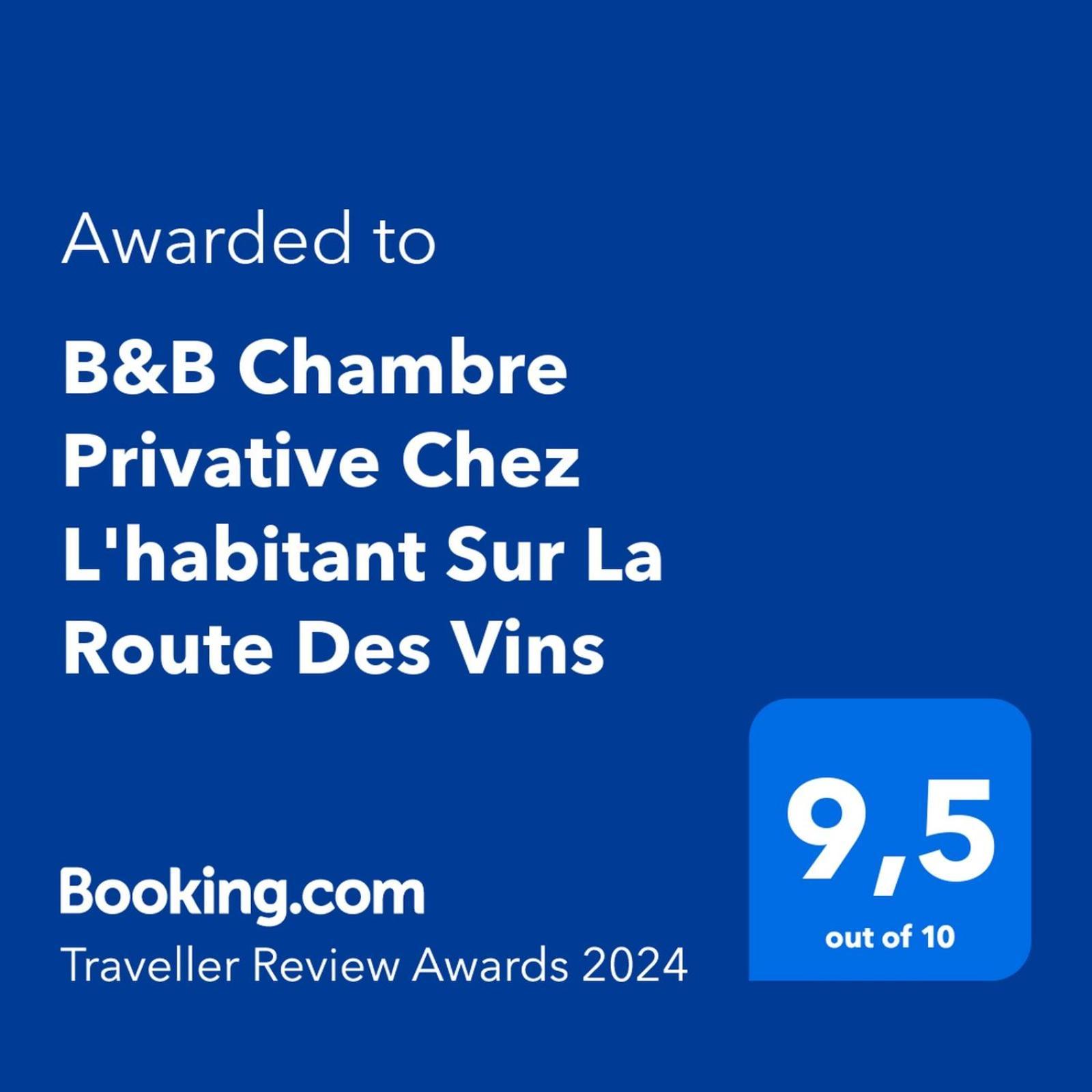 B&B Chez L'Habitant Chambre Privative Sur La Route Des Vins Tv Parking Box Velo 이젠하임 외부 사진